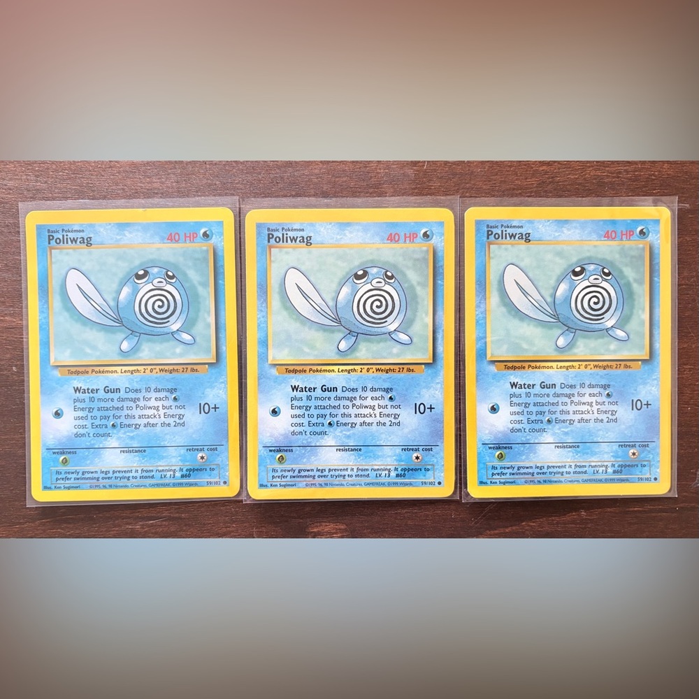 Trifecta 1995 Vintage Pokémon Cards!